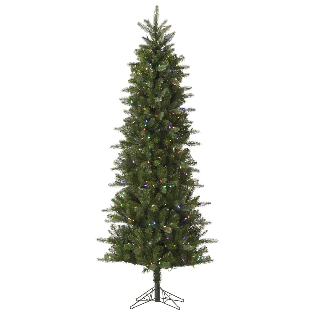 10' Carolina Pencil Spruce Artificial Christmas Tree Colored Dura-LitLED Lights