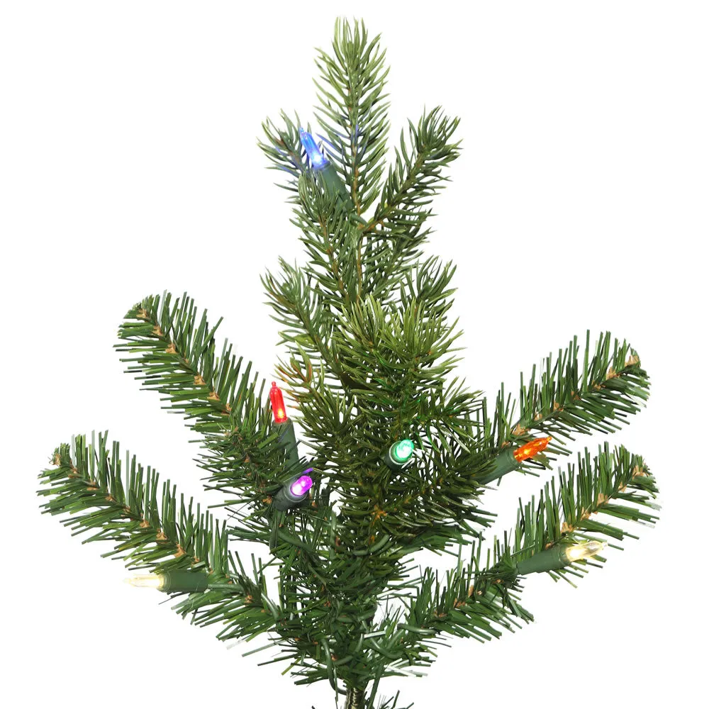 10' x 42" Eagle Fraser Slim Artificial Christmas Tree Multi-colored Dura-Lit LED