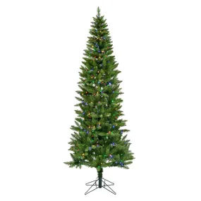 10' x 46" Creswell Pine Artificial Xmas Tree Colored Dura-Lit LED Mini Lights