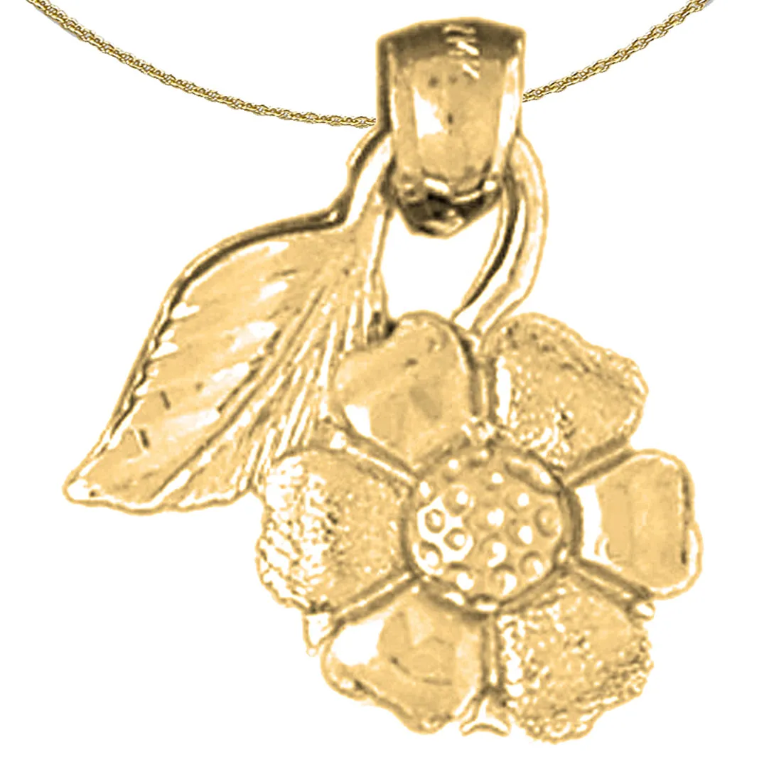 10K, 14K or 18K Gold Daisy Flower Pendant