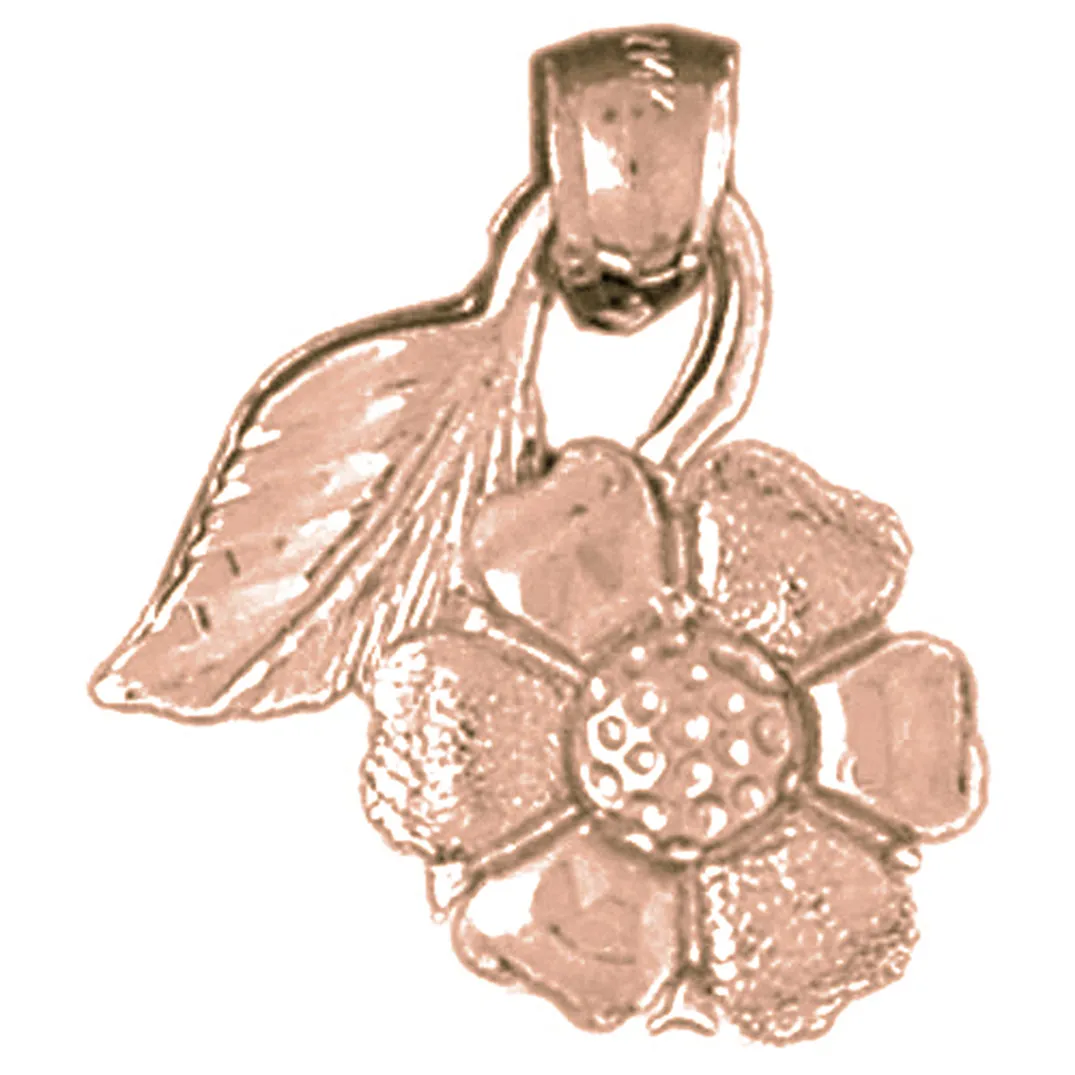 10K, 14K or 18K Gold Daisy Flower Pendant