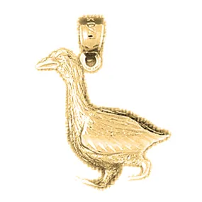 10K, 14K or 18K Gold Ducks Pendant