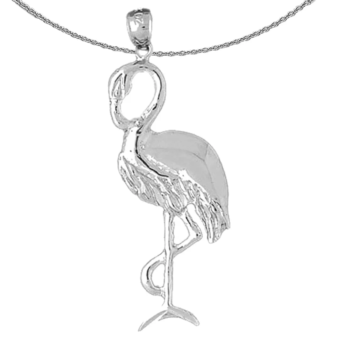 10K, 14K or 18K Gold Flamingo Pendant