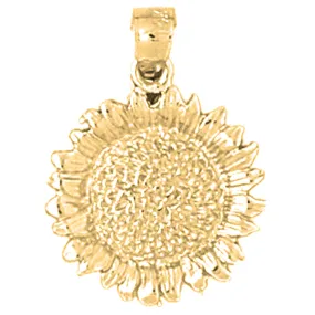 10K, 14K or 18K Gold Flower Pendant