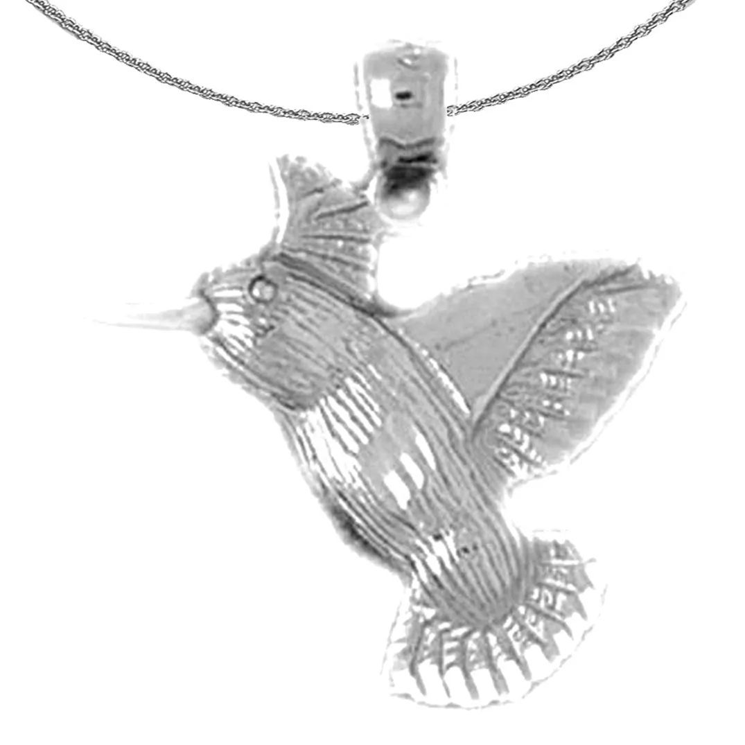 10K, 14K or 18K Gold Hummingbird Pendant