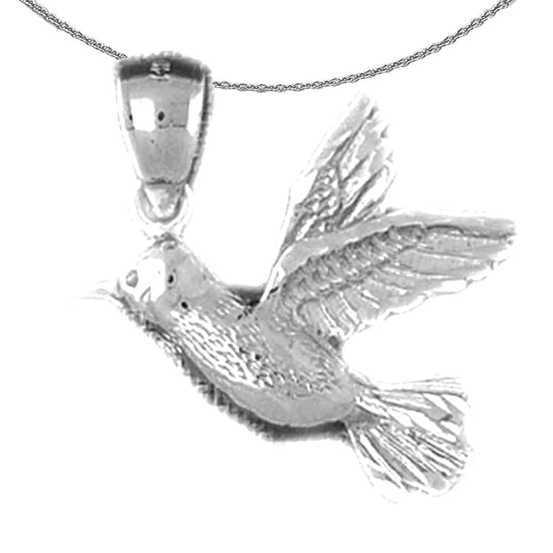 10K, 14K or 18K Gold Hummingbird Pendant