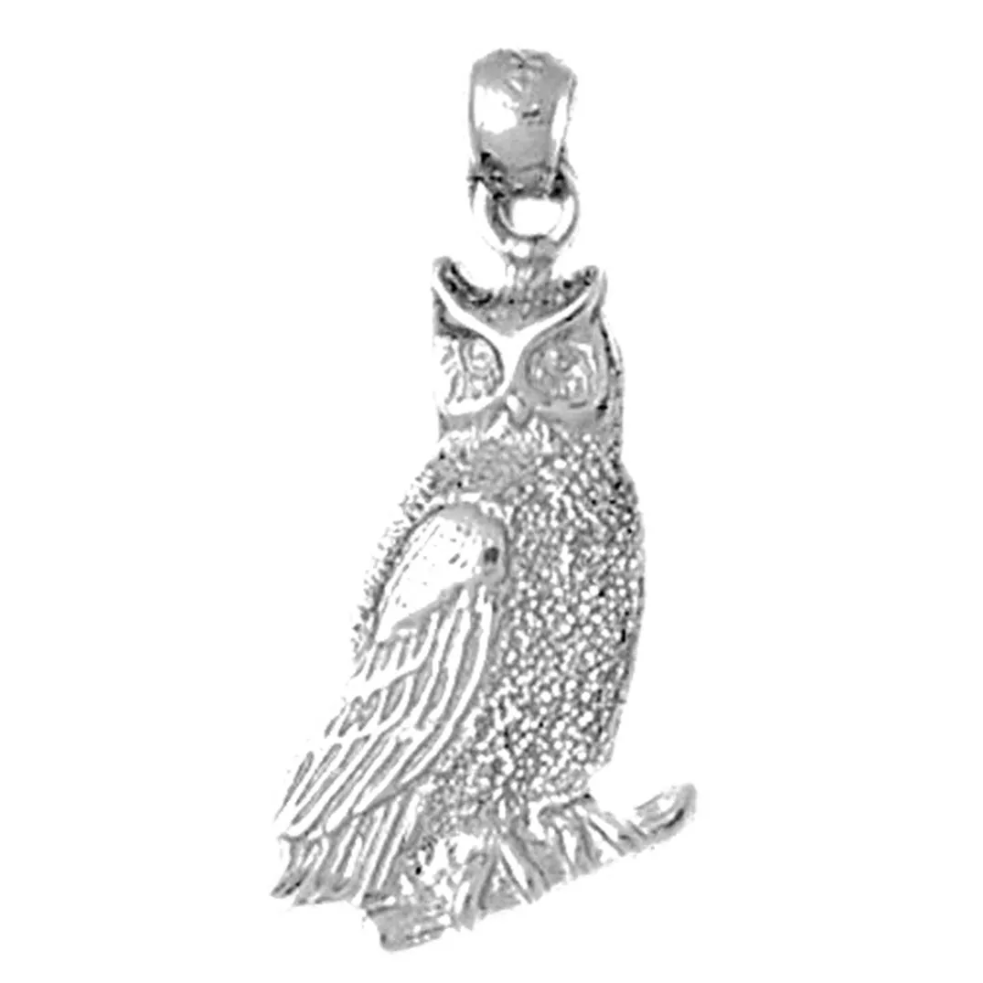 10K, 14K or 18K Gold Owl Pendant