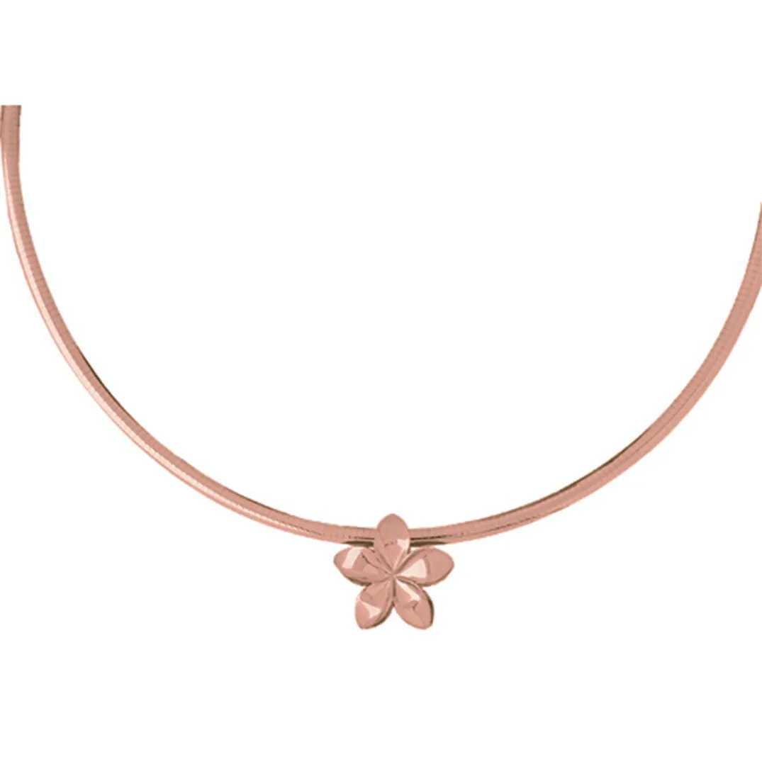 10K, 14K or 18K Gold Reversible Plumeria Pendant