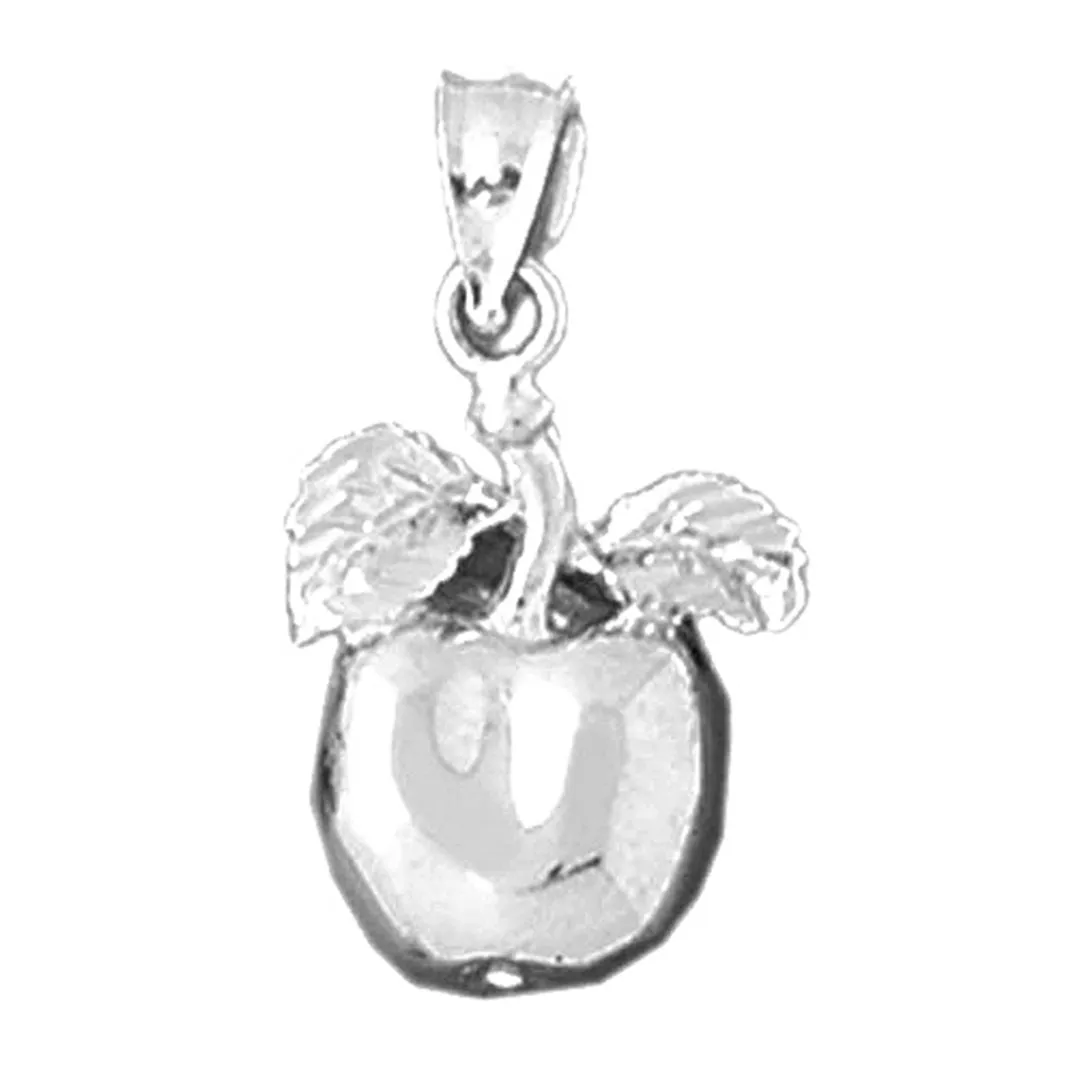 14K or 18K Gold Apple Pendant