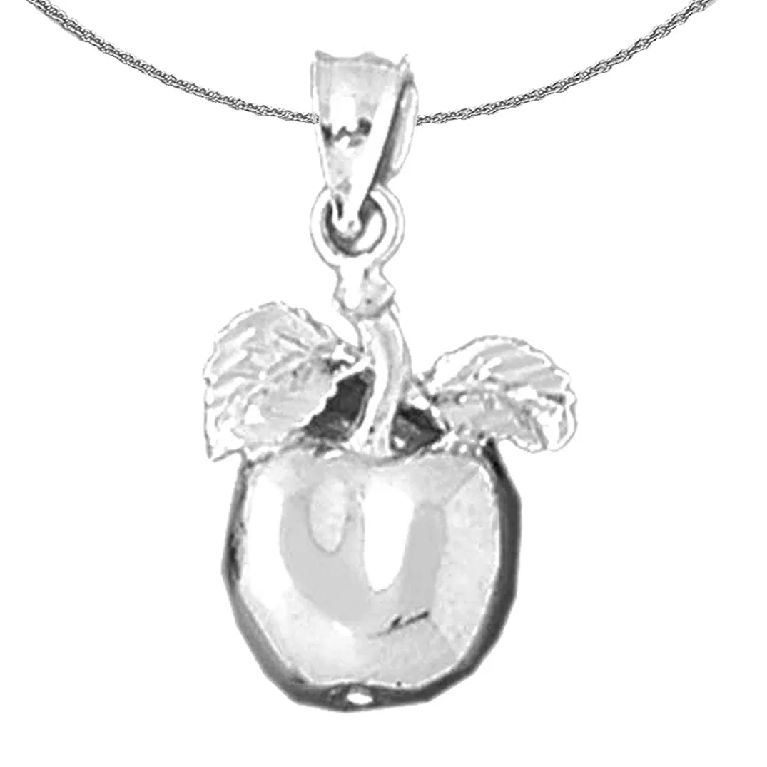 14K or 18K Gold Apple Pendant