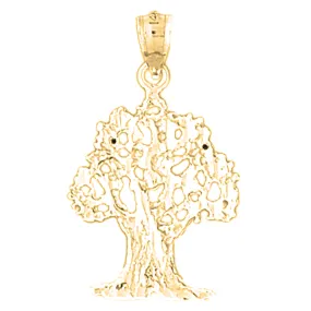 14K or 18K Gold Cedar Tree Pendant