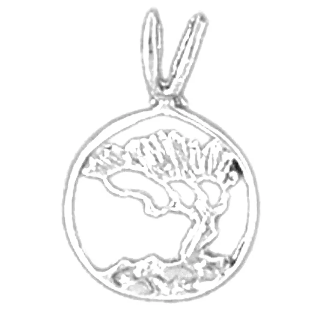 14K or 18K Gold Cedar Tree Pendant