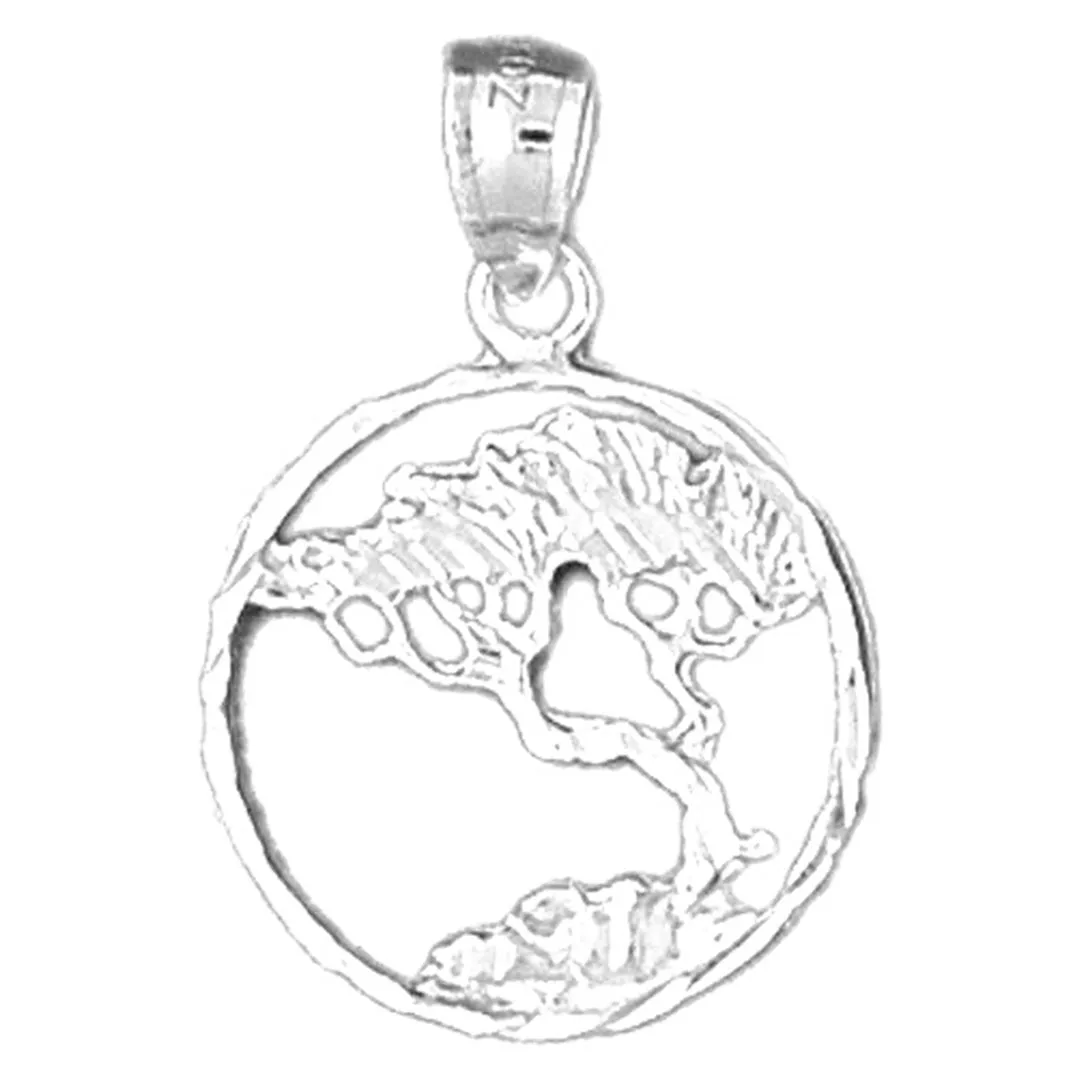 14K or 18K Gold Cedar Tree Pendant