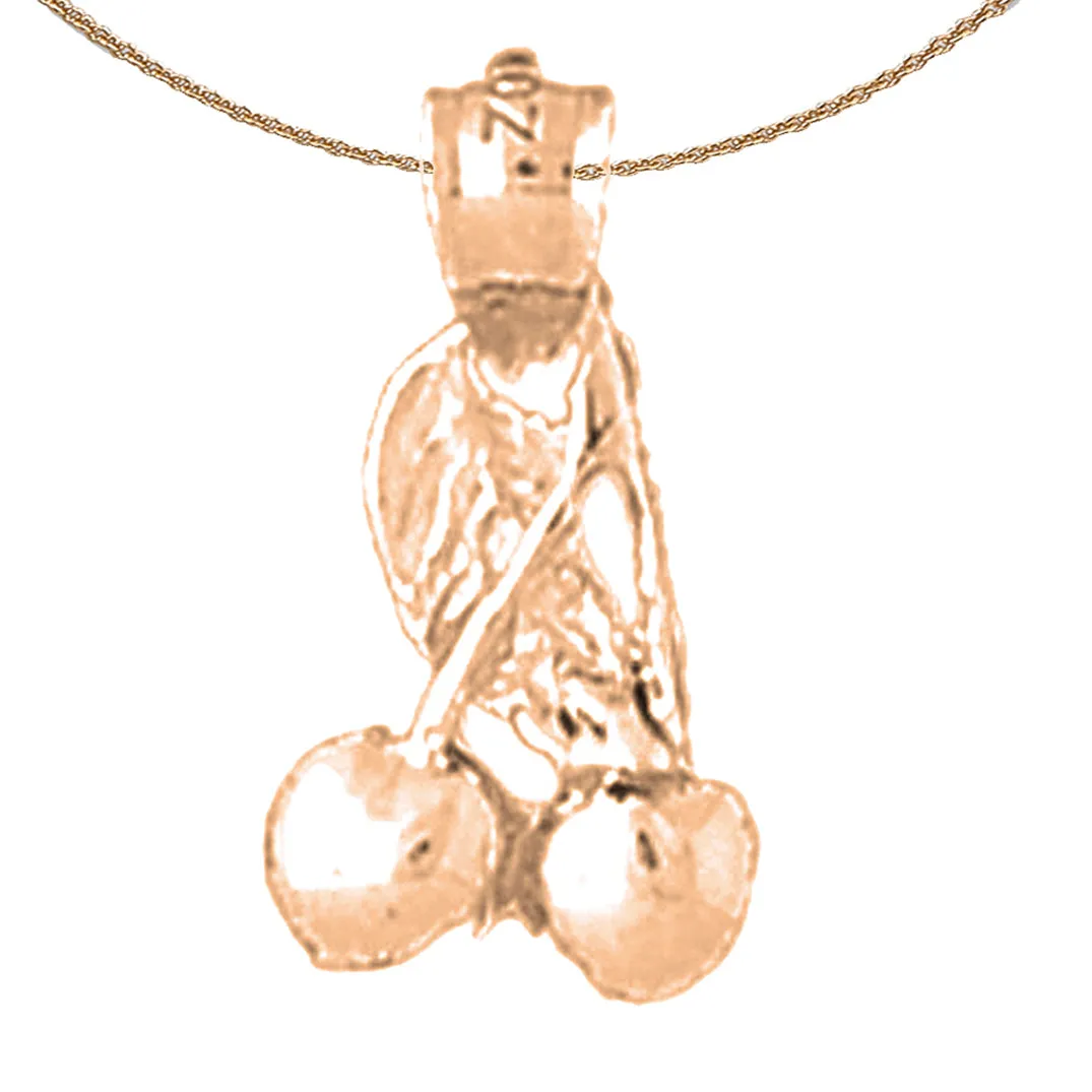 14K or 18K Gold Cherries Pendant