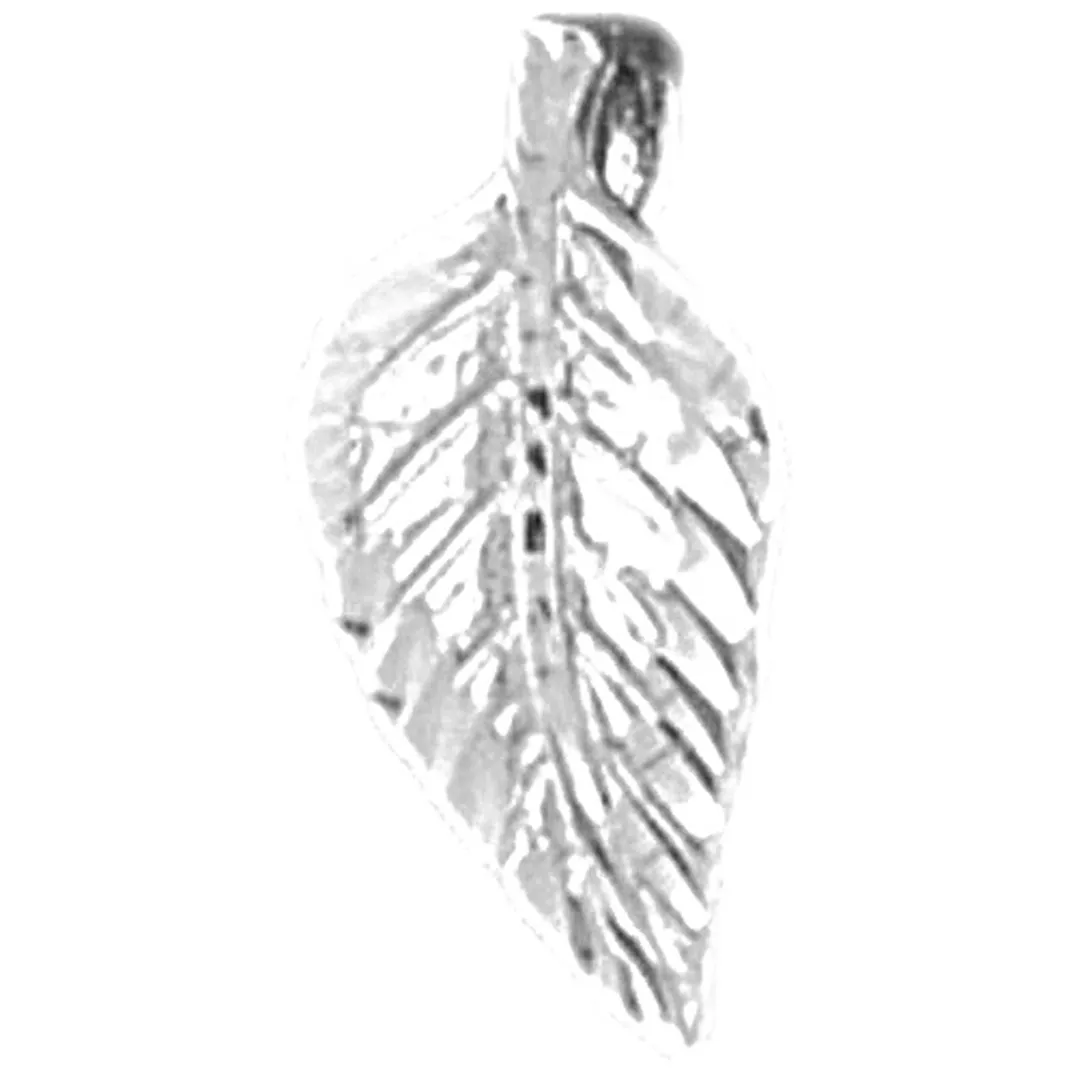 14K or 18K Gold Evergreen Leaf Pendant