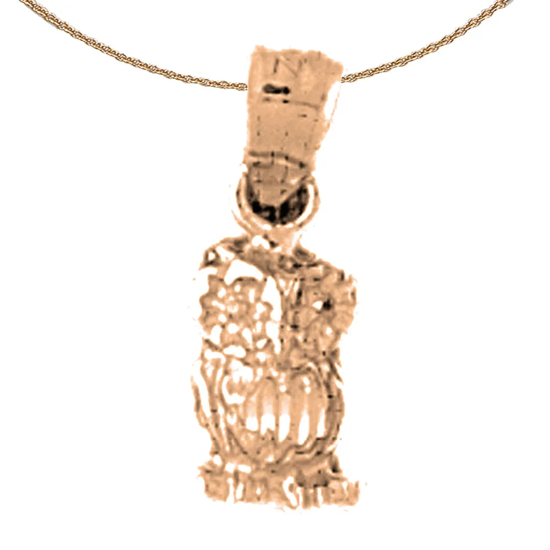 14K or 18K Gold Owl Pendant