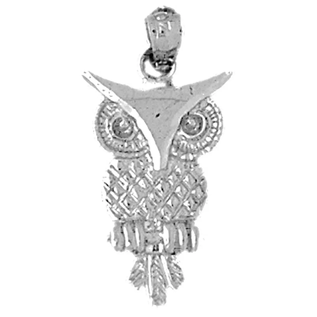 14K or 18K Gold Owl Pendant