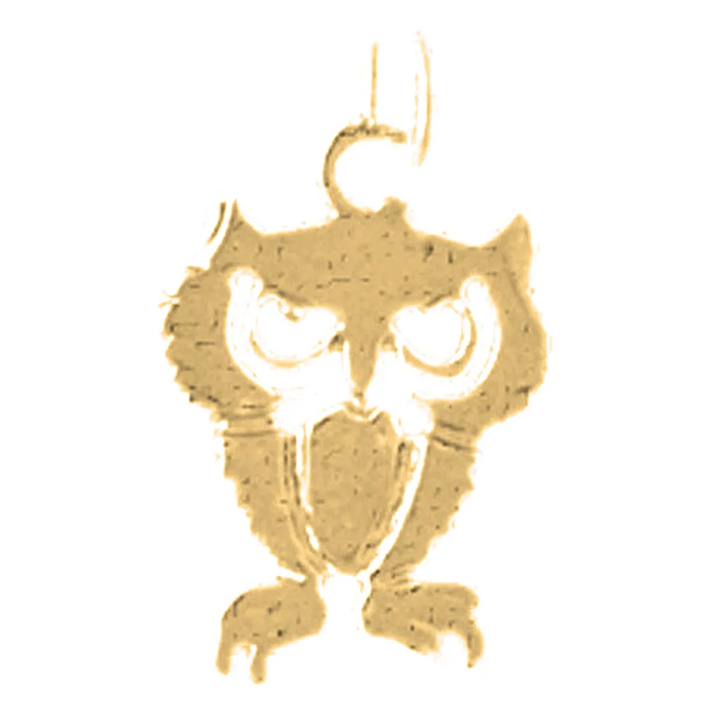 14K or 18K Gold Owl Pendant