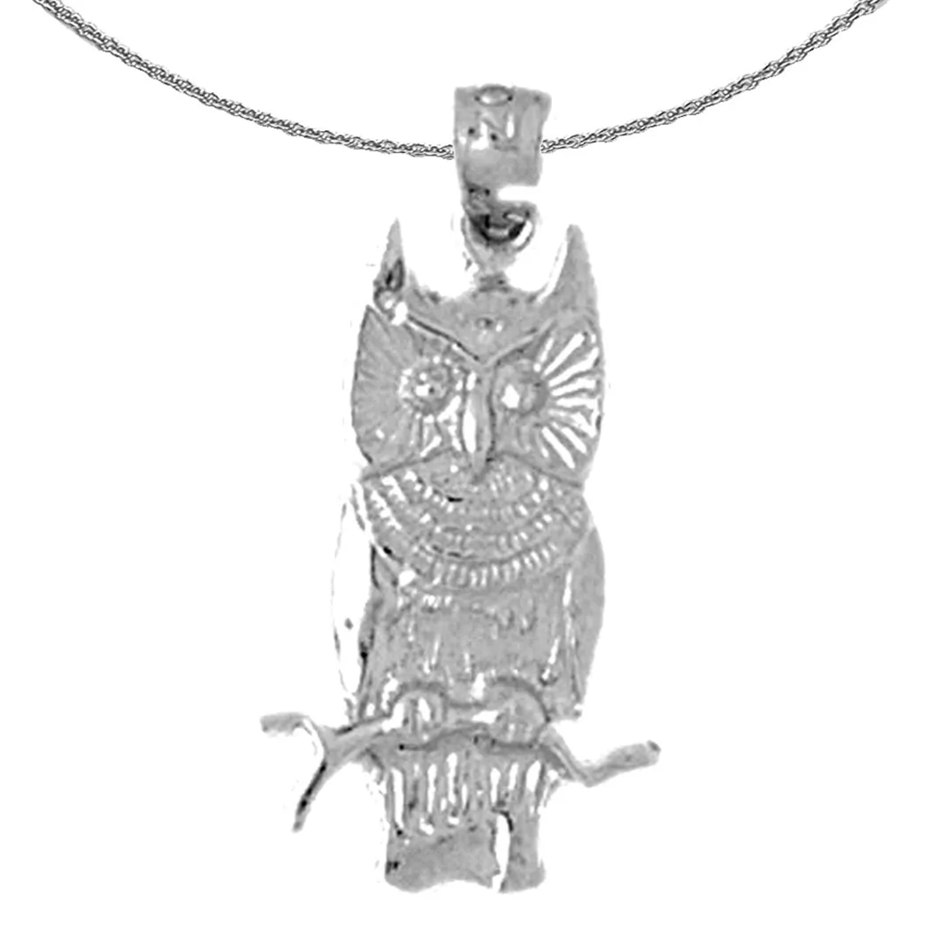 14K or 18K Gold Owl Pendant