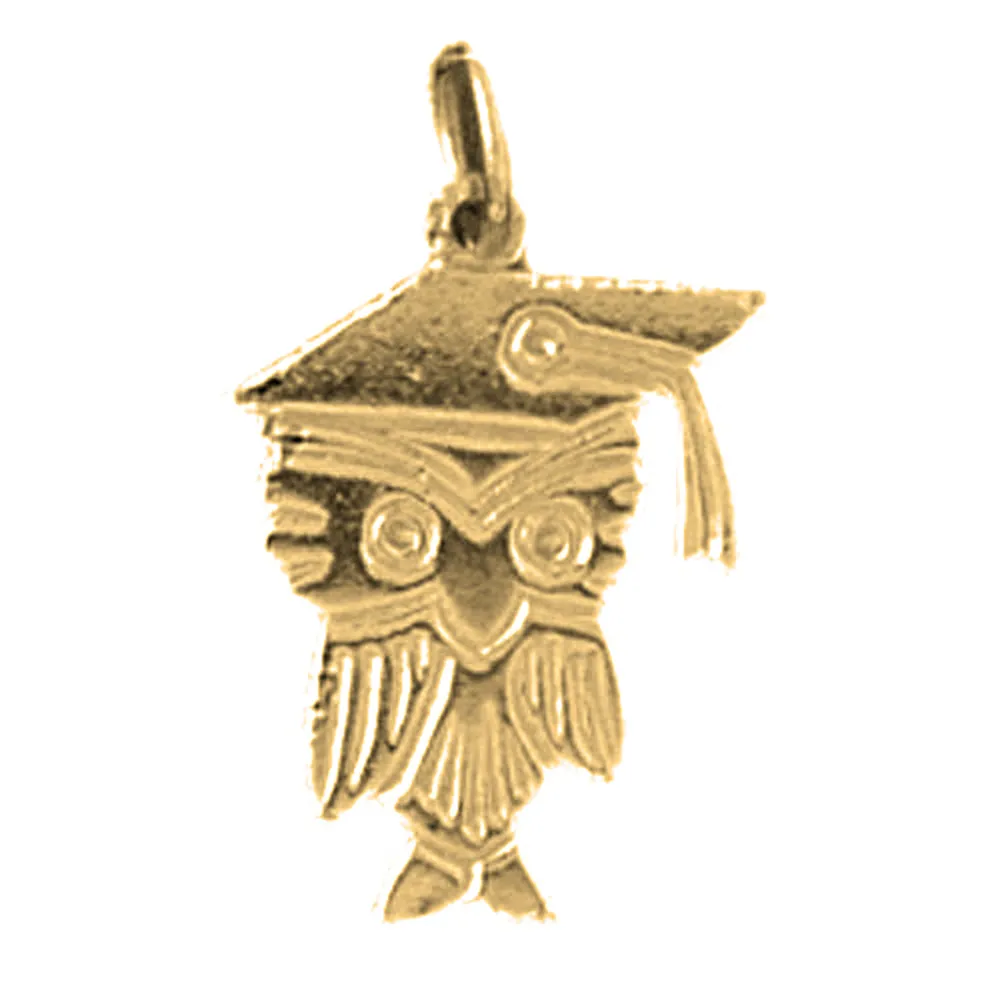 14K or 18K Gold Owl Pendant