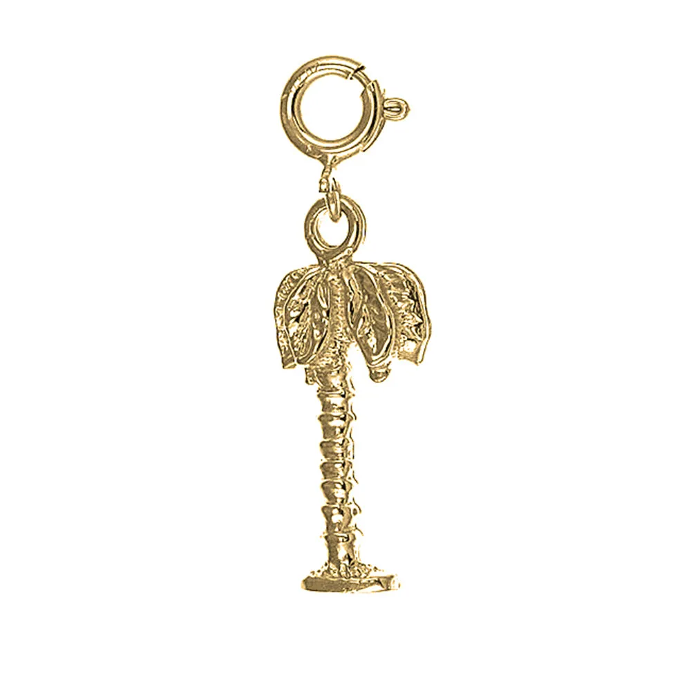 14K or 18K Gold Palm Tree Pendant