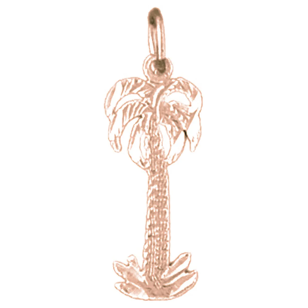 14K or 18K Gold Palm Tree Pendant