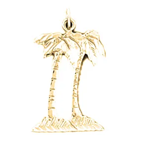 14K or 18K Gold Palm Tree Pendant