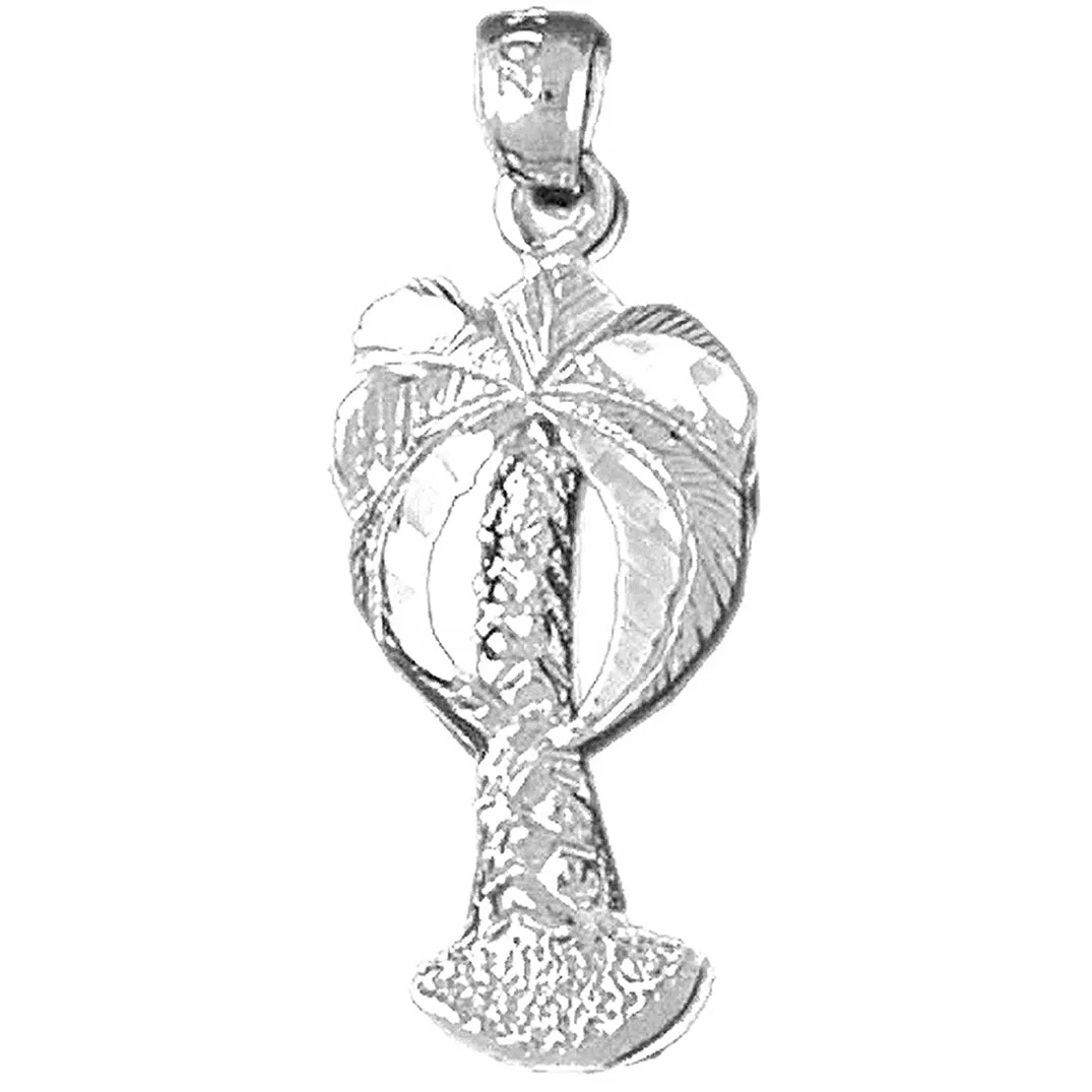 14K or 18K Gold Palm Tree Pendant