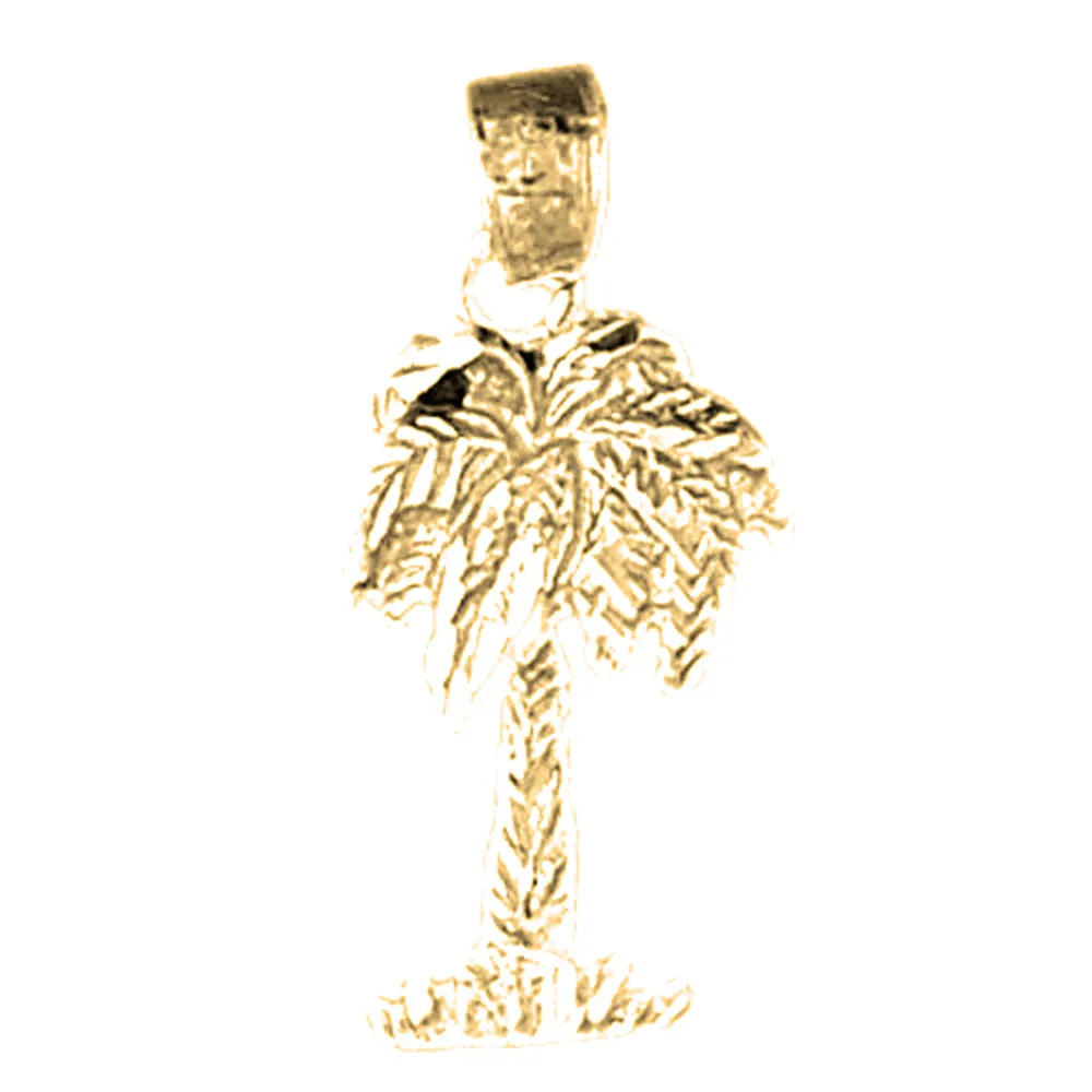 14K or 18K Gold Palm Tree Pendant