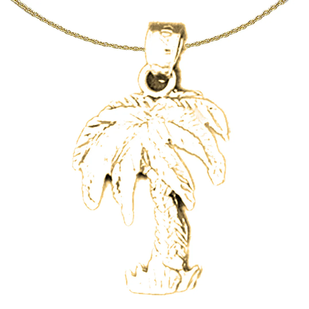 14K or 18K Gold Palm Tree Pendant