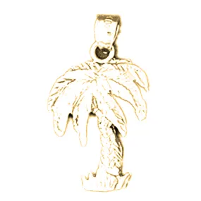 14K or 18K Gold Palm Tree Pendant