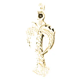 14K or 18K Gold Palm Tree Pendant