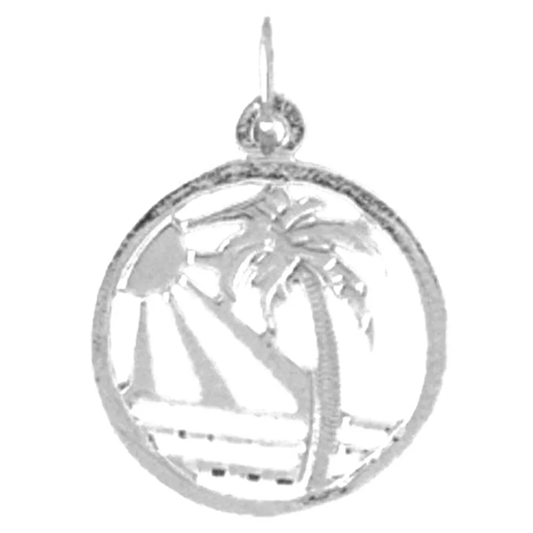 14K or 18K Gold Palm Tree Pendant