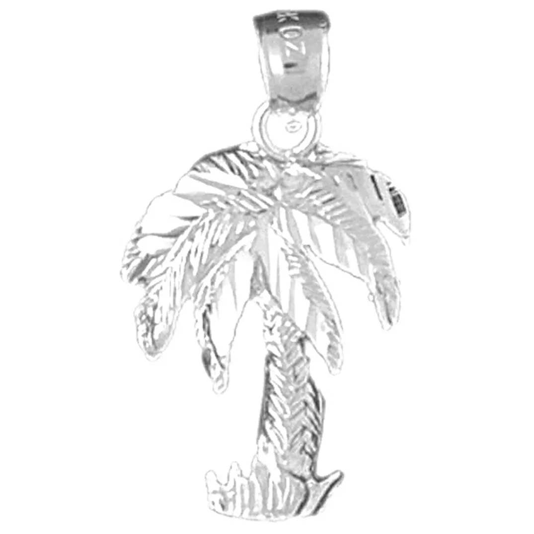 14K or 18K Gold Palm Tree Pendant