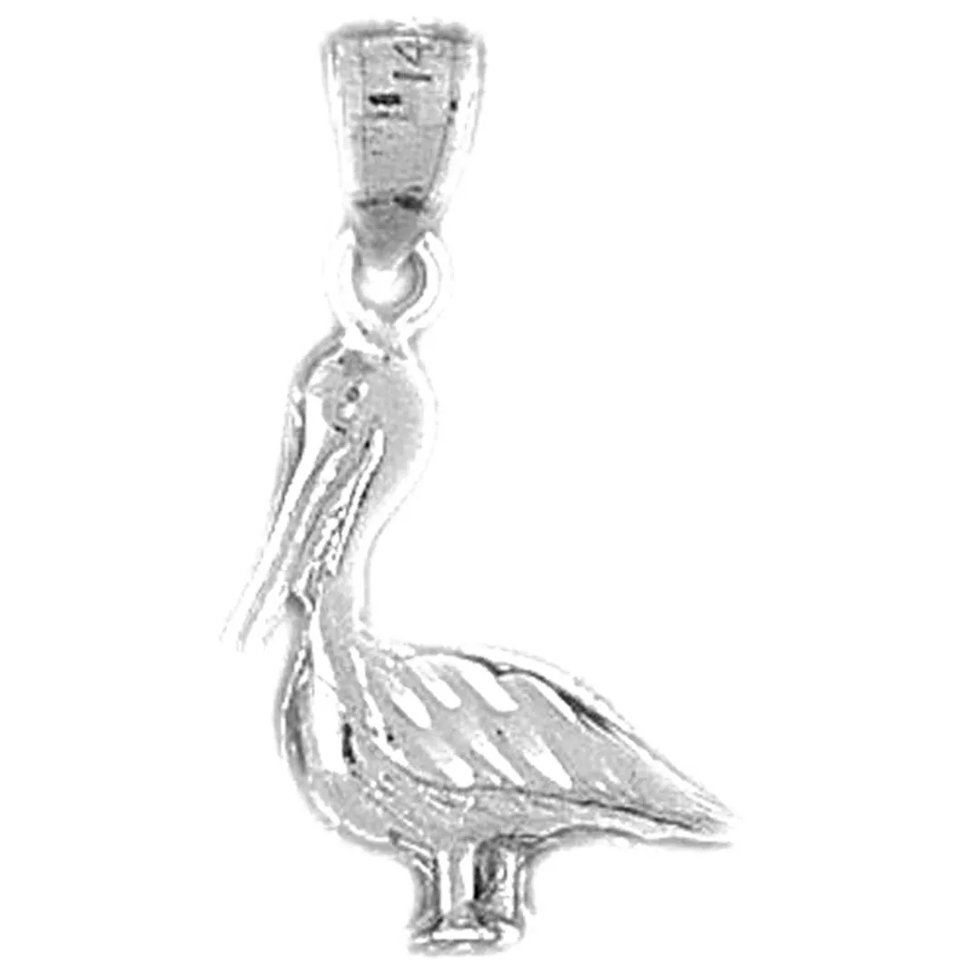 14K or 18K Gold Pelican Pendant