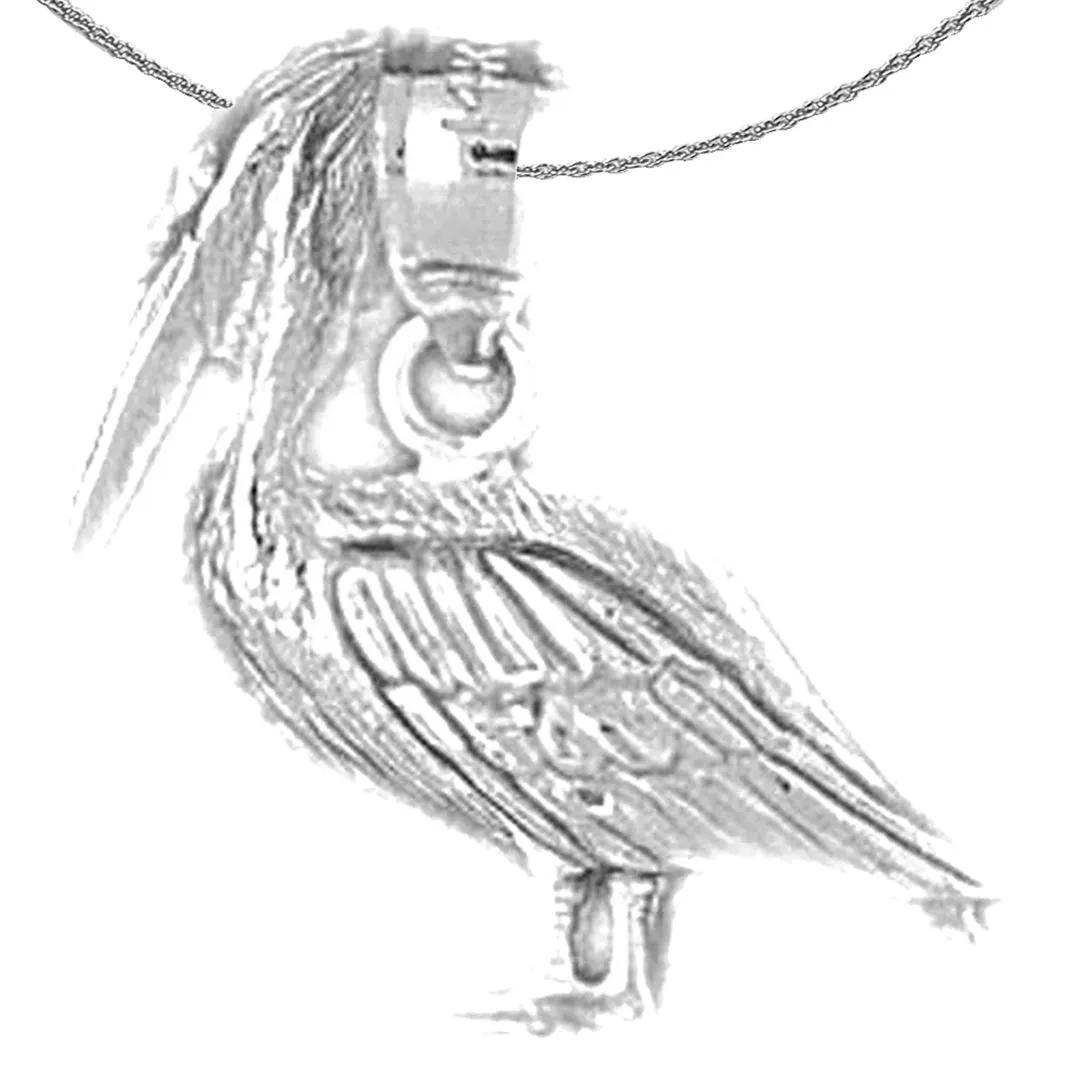 14K or 18K Gold Pelican Pendant