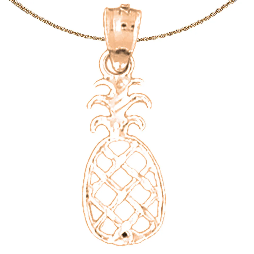 14K or 18K Gold Pineapple Pendant