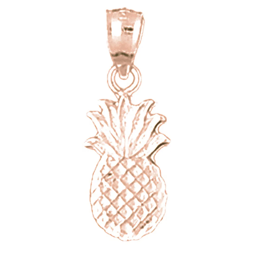 14K or 18K Gold Pineapple Pendant