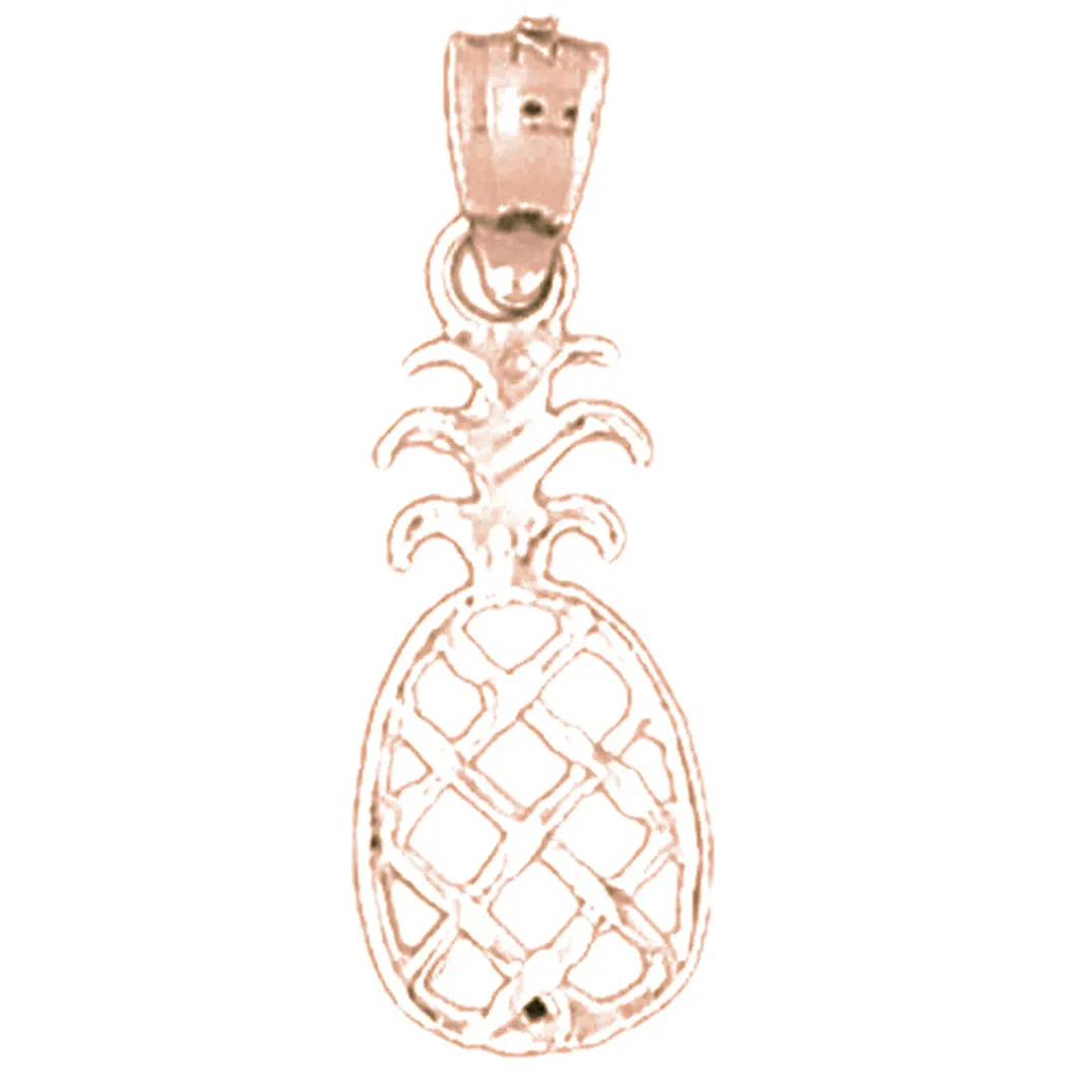 14K or 18K Gold Pineapple Pendant