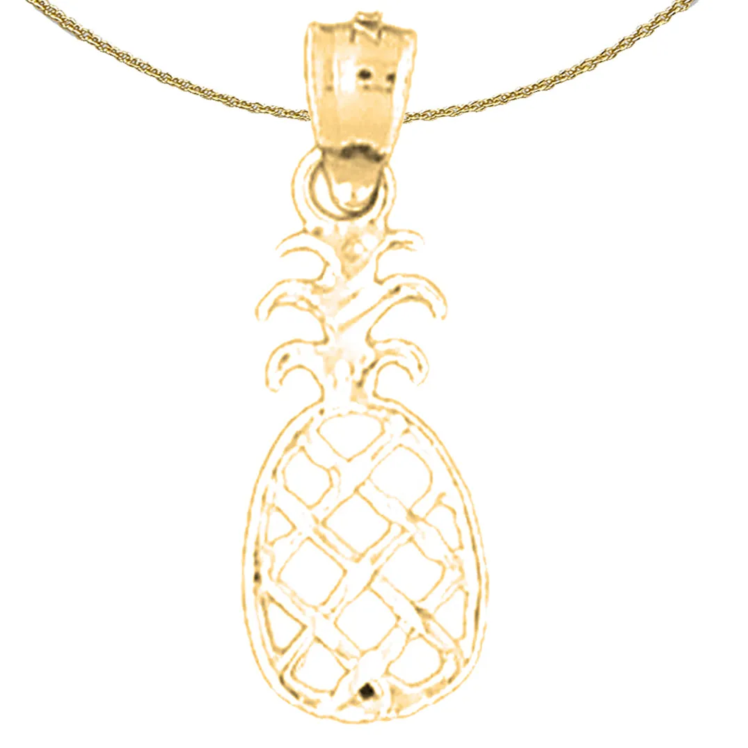 14K or 18K Gold Pineapple Pendant