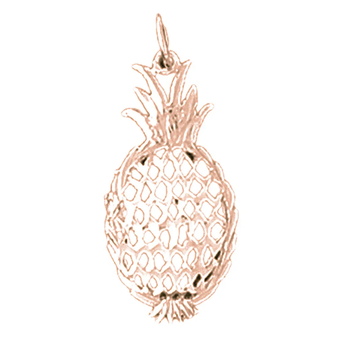 14K or 18K Gold Pineapple Pendant