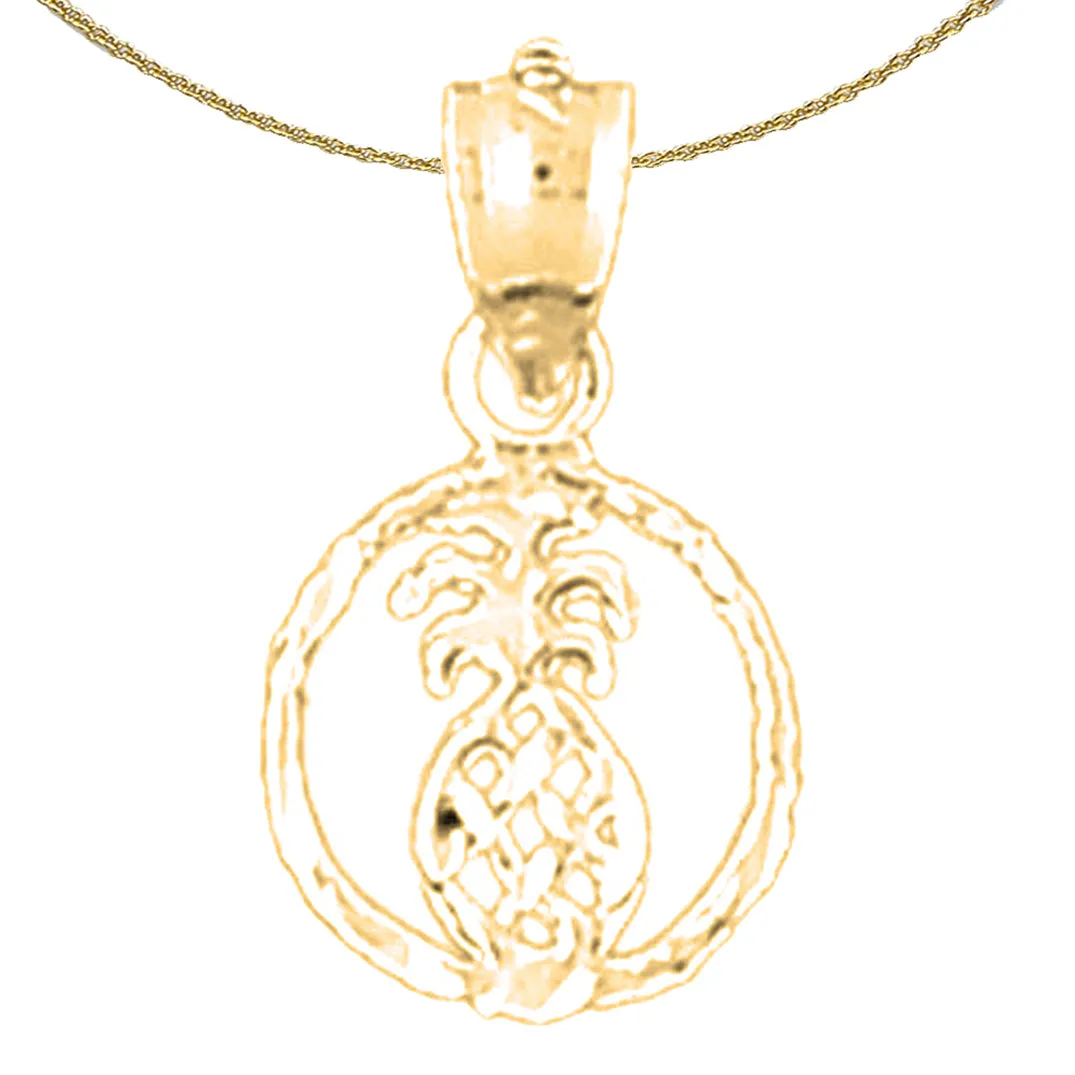 14K or 18K Gold Pineapple Pendant