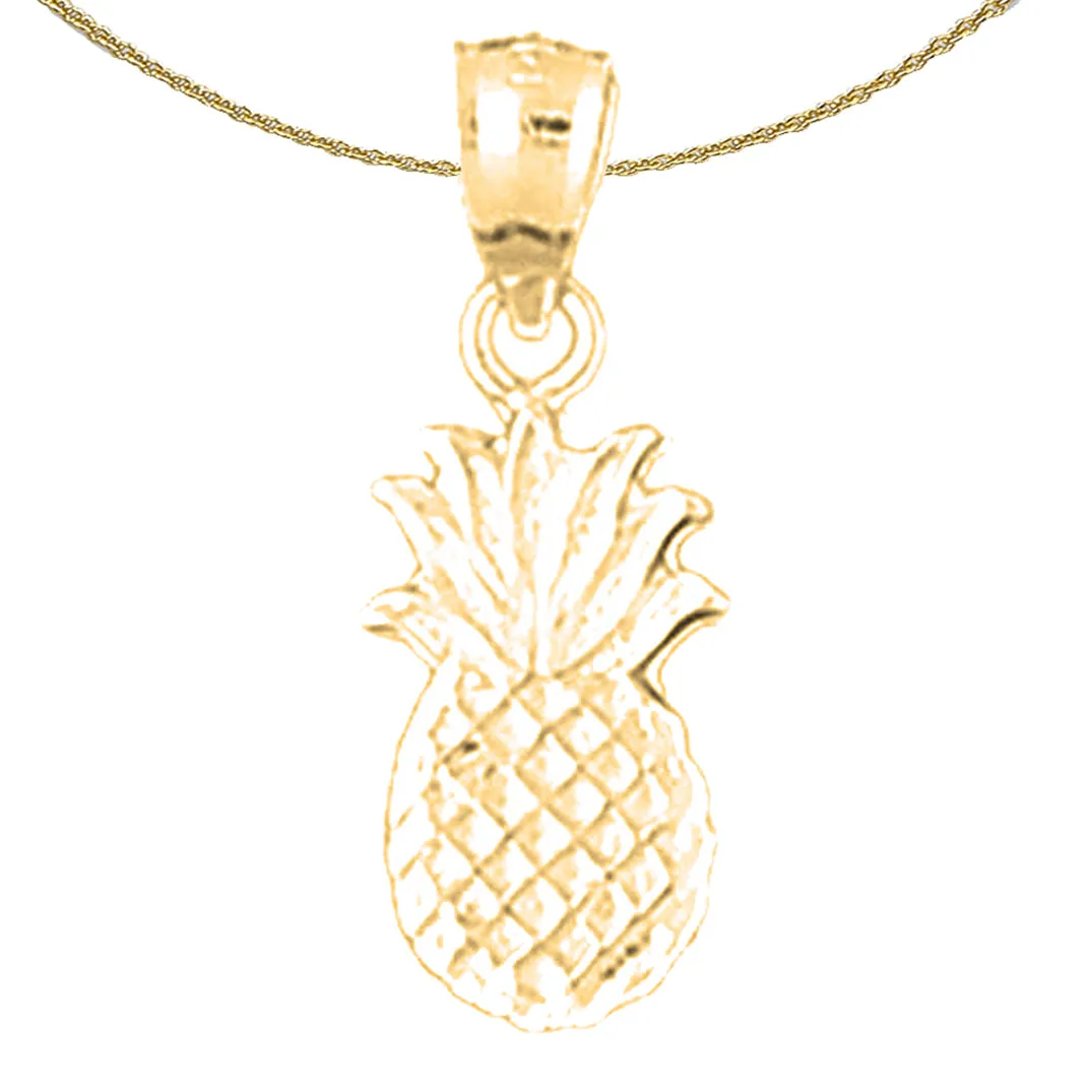 14K or 18K Gold Pineapple Pendant