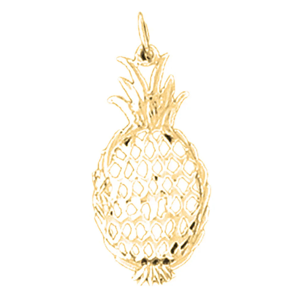 14K or 18K Gold Pineapple Pendant