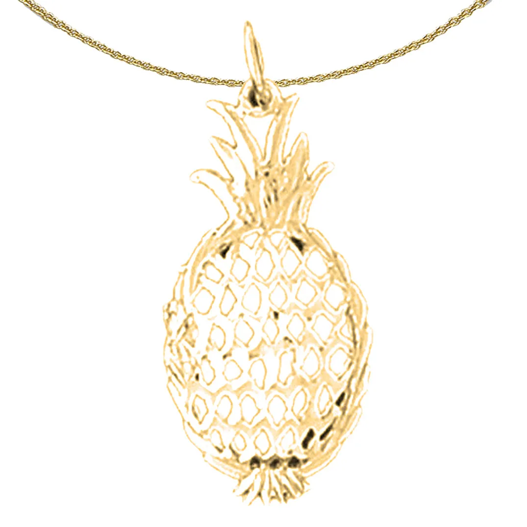 14K or 18K Gold Pineapple Pendant