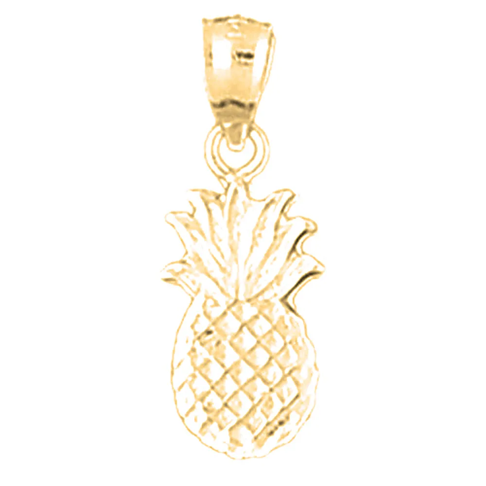 14K or 18K Gold Pineapple Pendant