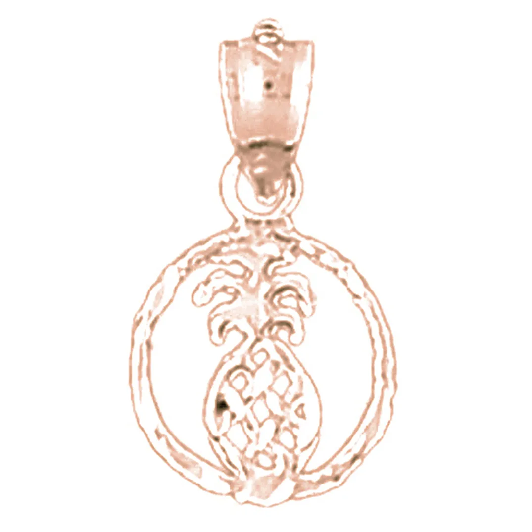 14K or 18K Gold Pineapple Pendant