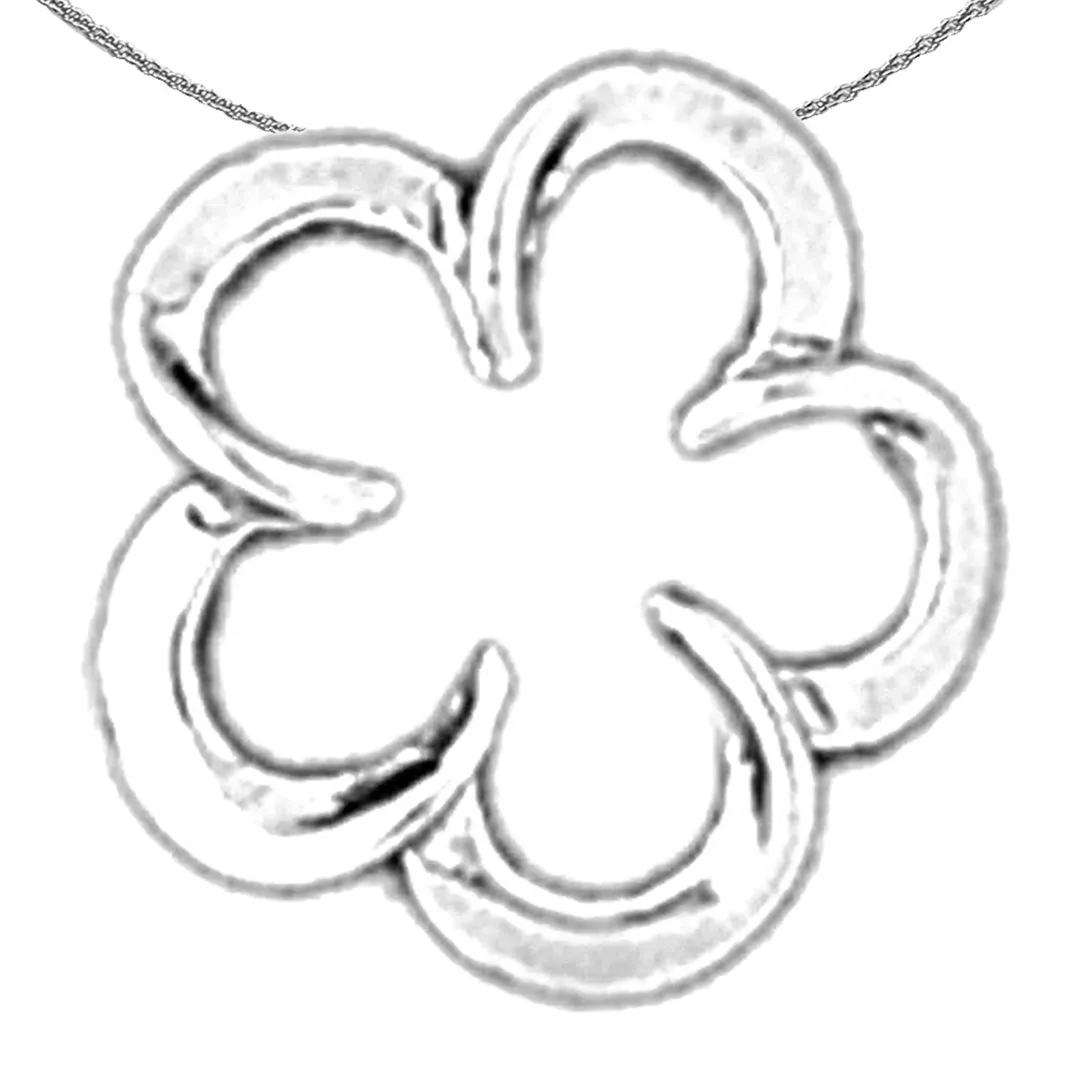 14K or 18K Gold Plumeria Flower Slide Pendant