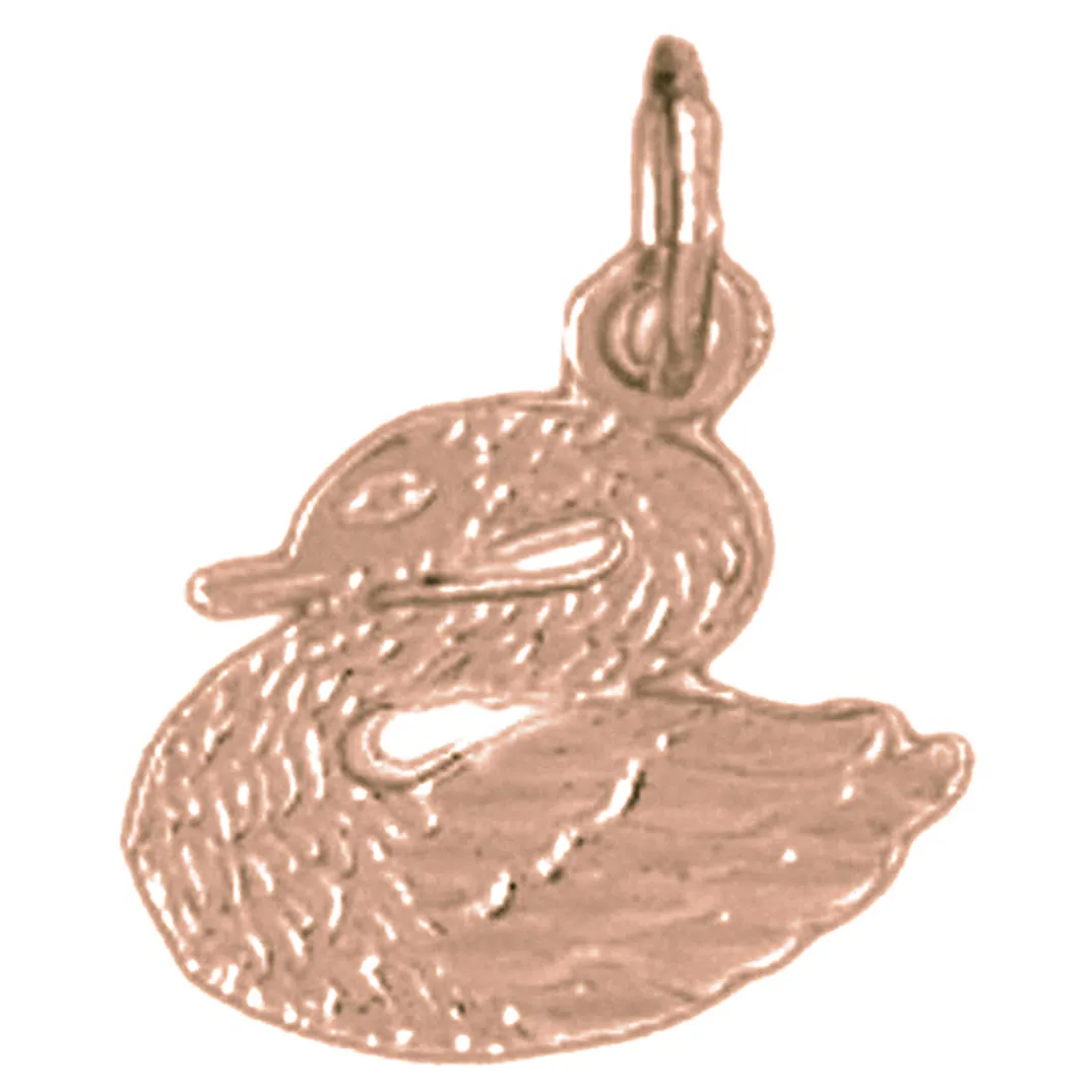 14K or 18K Gold Swan Pendant