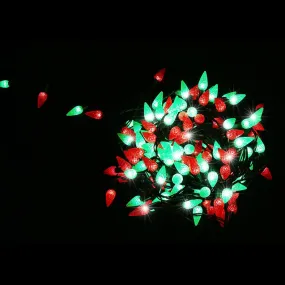 200 Red and Green Pinecone Lights